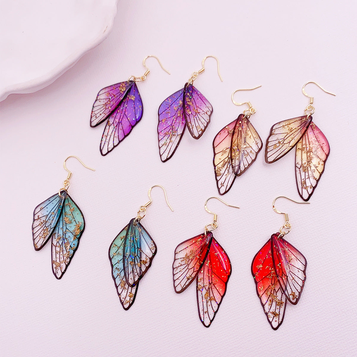 Butterfly Wings Design Retro Earrings