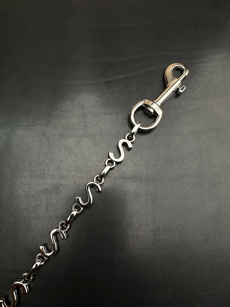 Japanese-Style Stainless Steel Waist Chain with Letter Design