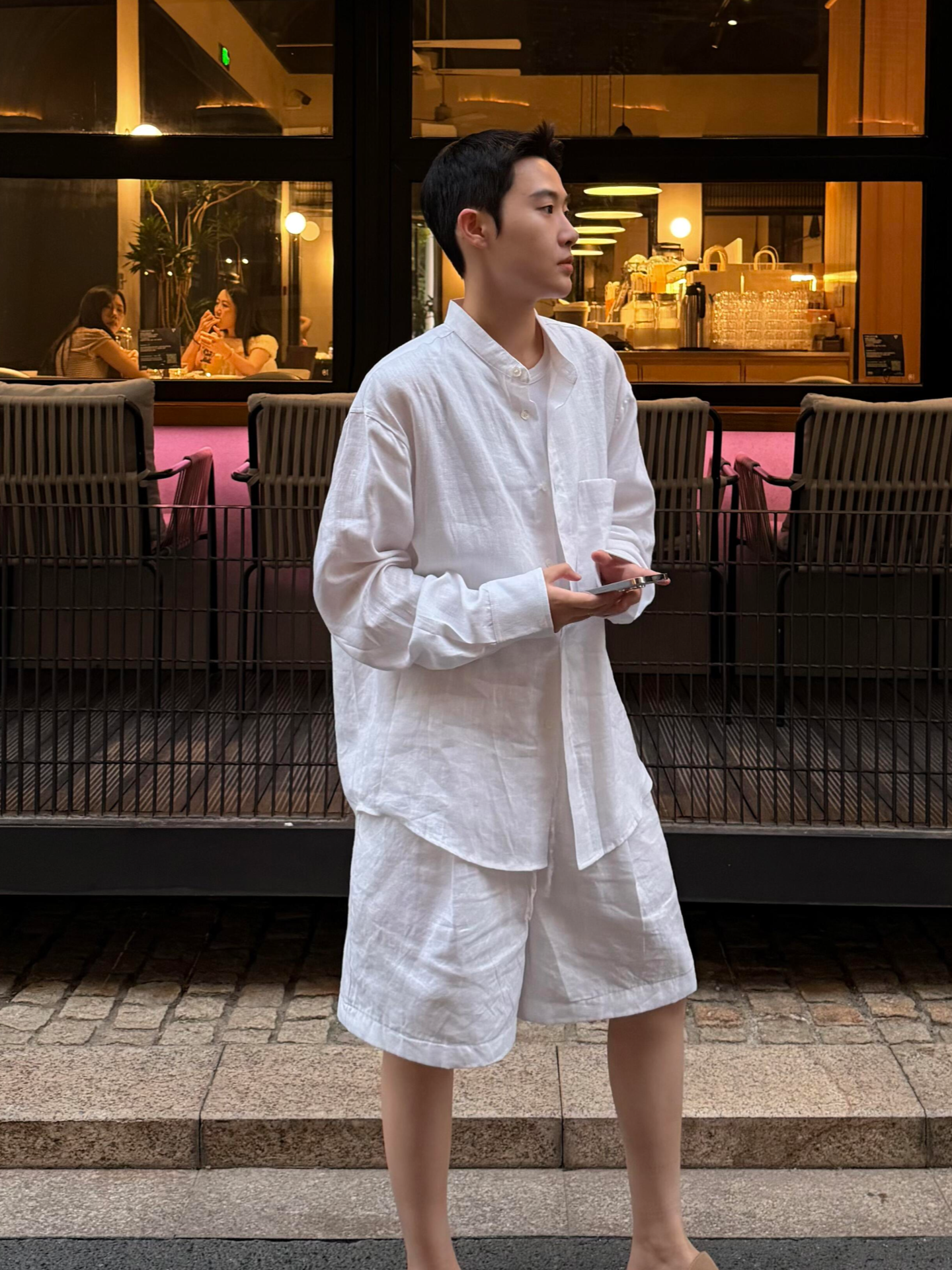 Men's Linen Long Sleeve Shirt