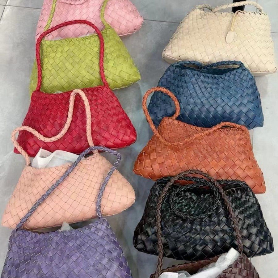French Style Woven Shoulder Bag