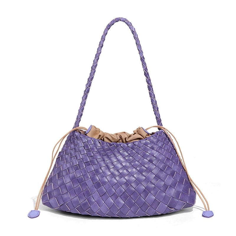 French Style Woven Shoulder Bag