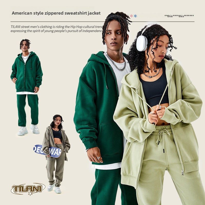 Solid-color hoodie