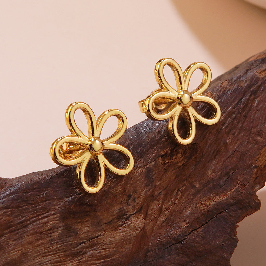 Five-leaf flower earrings