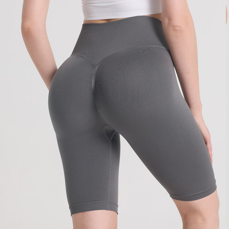 High Waist Compression Yoga Running Shorts