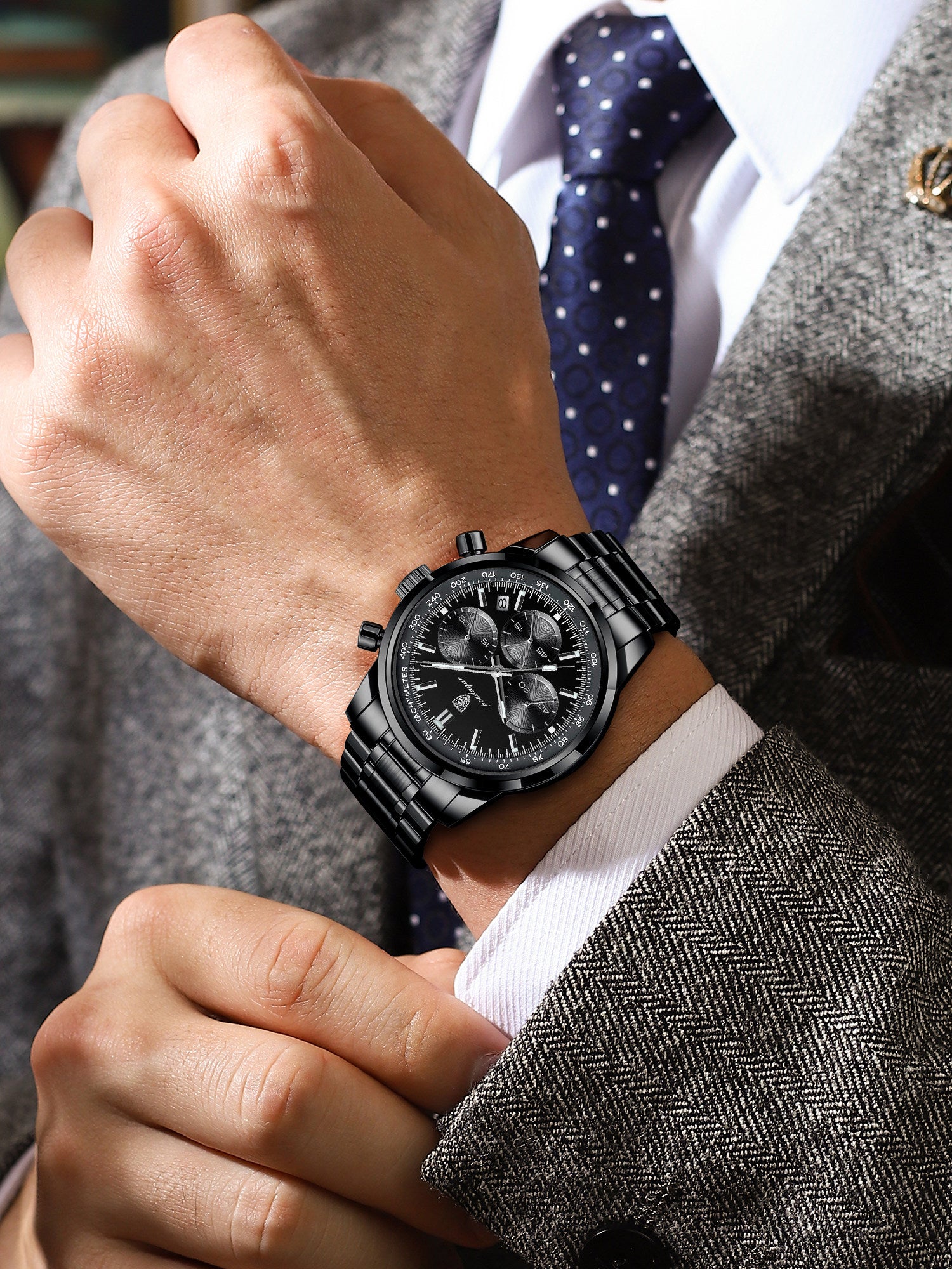 Mens Quartz Watch with Luminous Waterproof Features