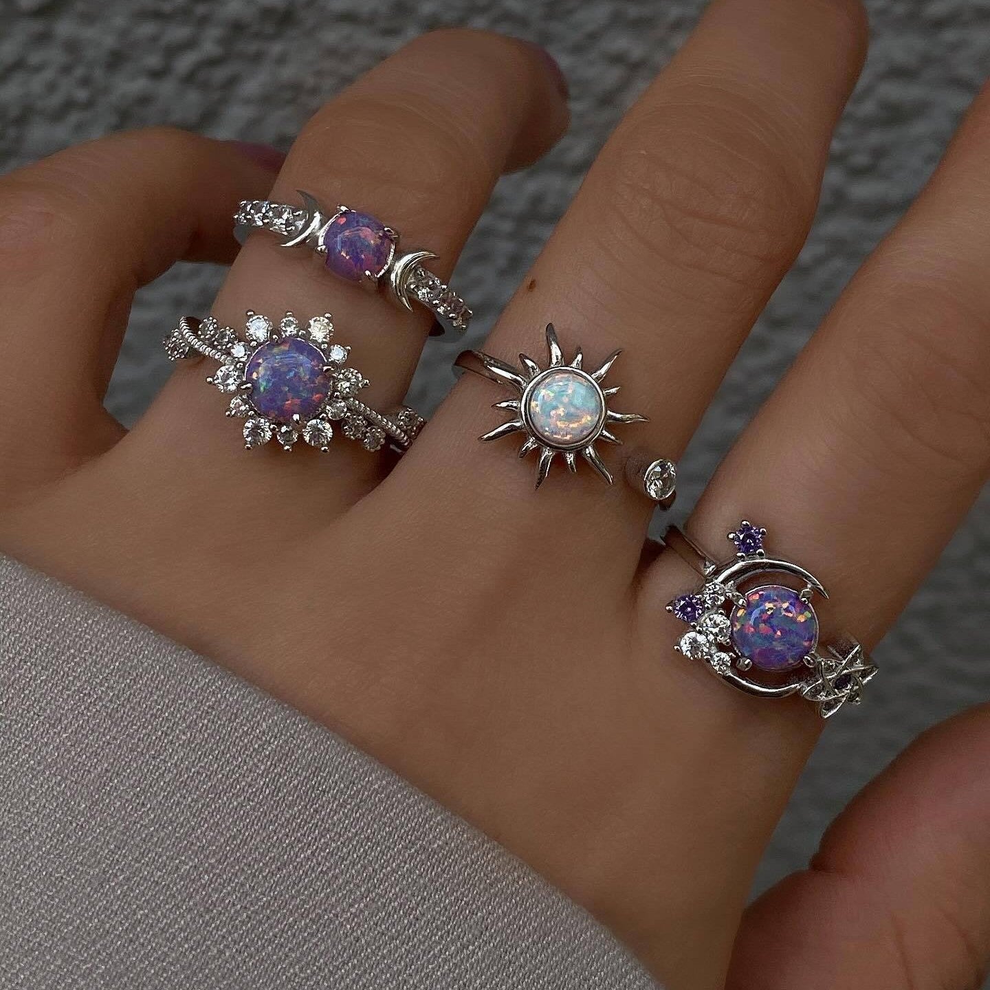 Sun and Moon Ring for Women