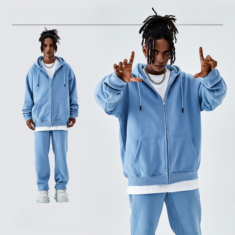 Solid-color hoodie