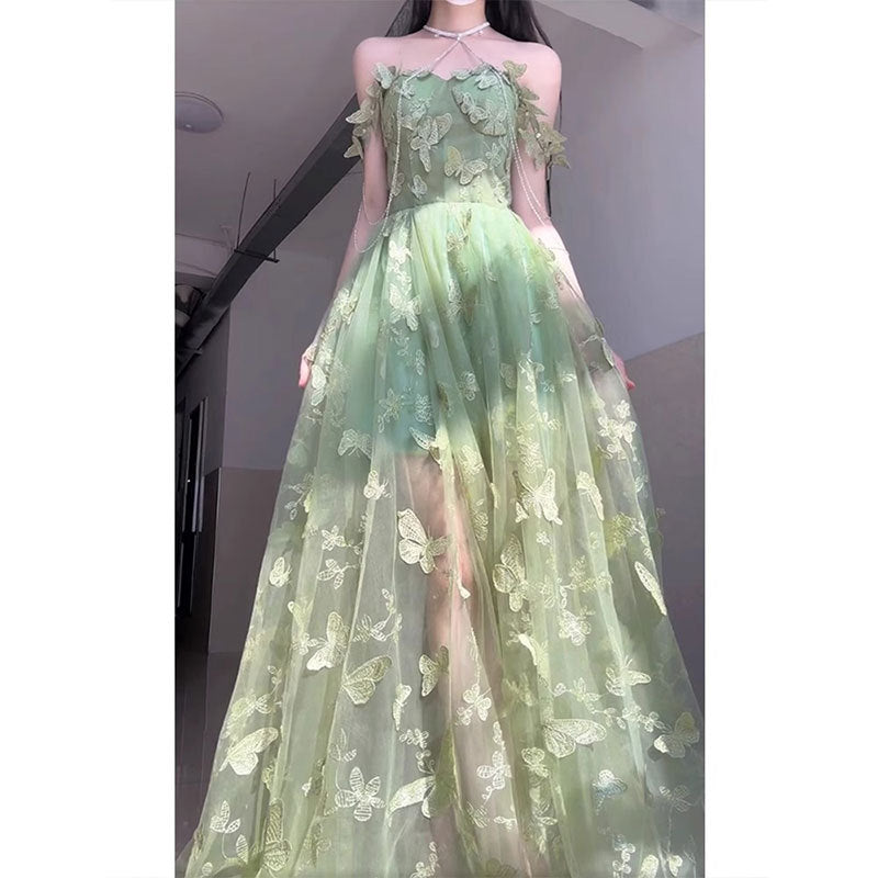 Elegant Butterfly Evening Dress