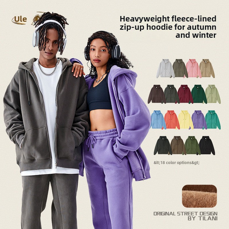 Solid-color hoodie