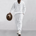 Men's Casual Jacquard Knit Suit
