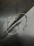 Japanese-Style Stainless Steel Waist Chain with Letter Design