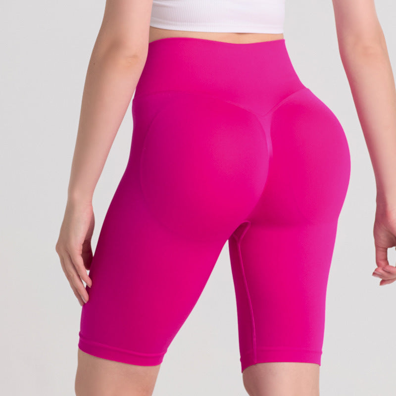 High Waist Compression Yoga Running Shorts