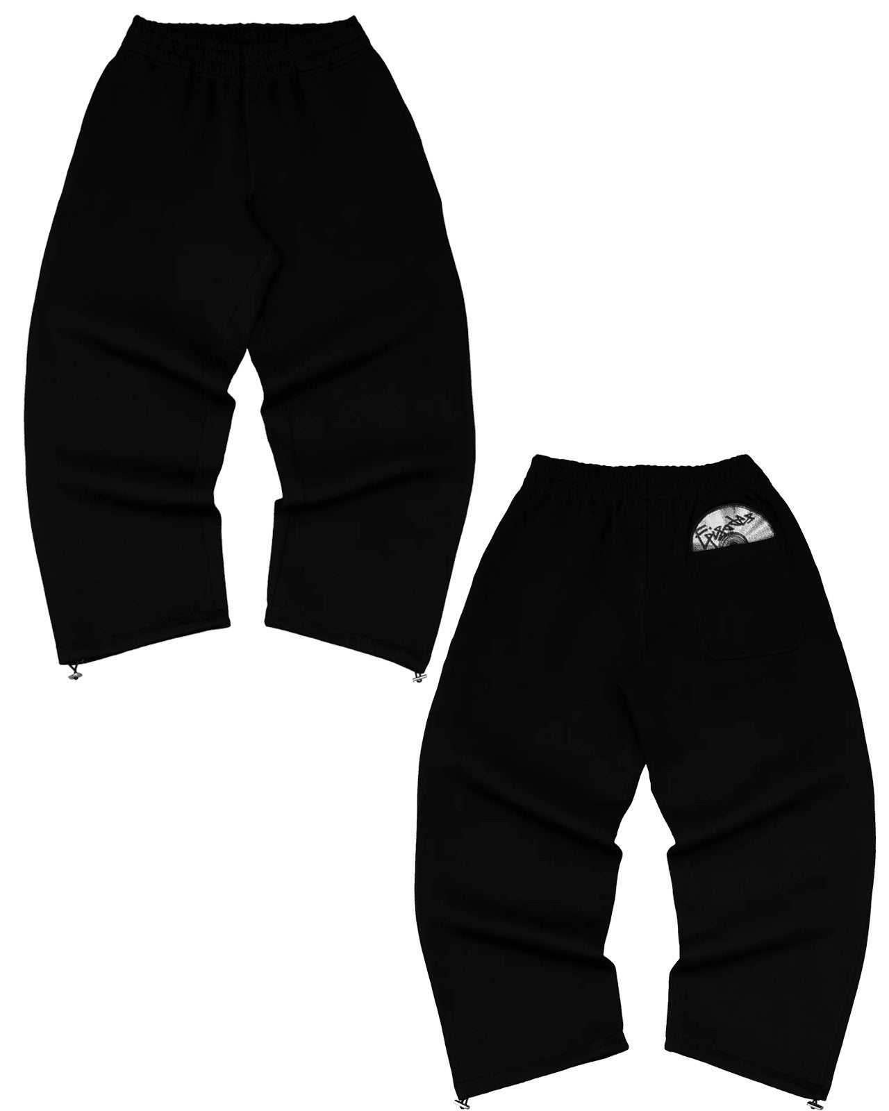 Retro Print Pullover Hoodie and Trousers Set