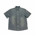 Rhinestone Pearl Denim Shirt