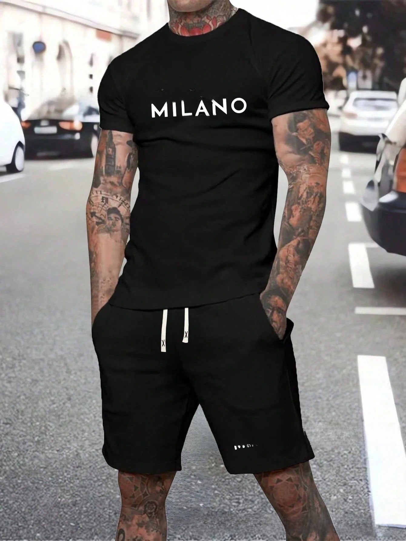 Printed short sleeves