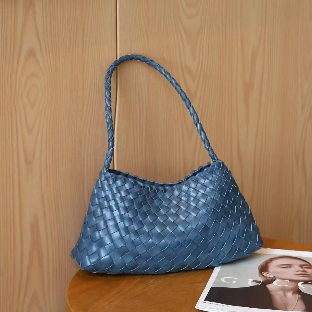 French Style Woven Shoulder Bag
