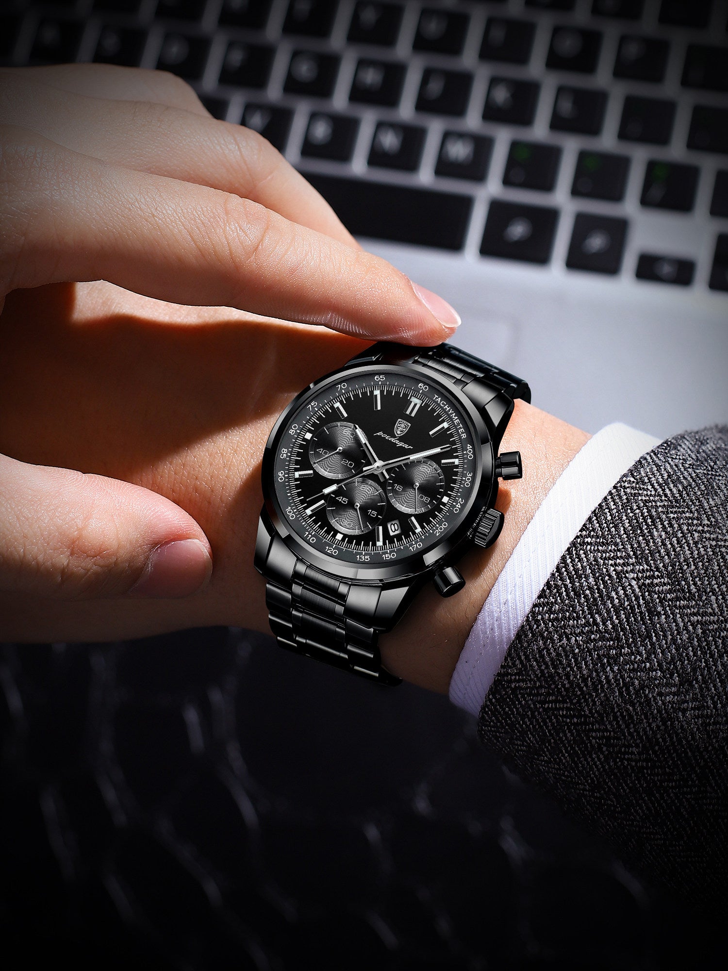 Mens Quartz Watch with Luminous Waterproof Features