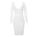 Off-Shoulder Bandage Dress with Long Sleeves