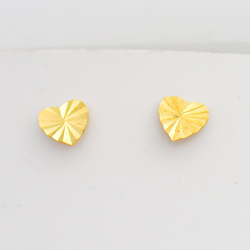 Mini Heart Gold Ear Studs