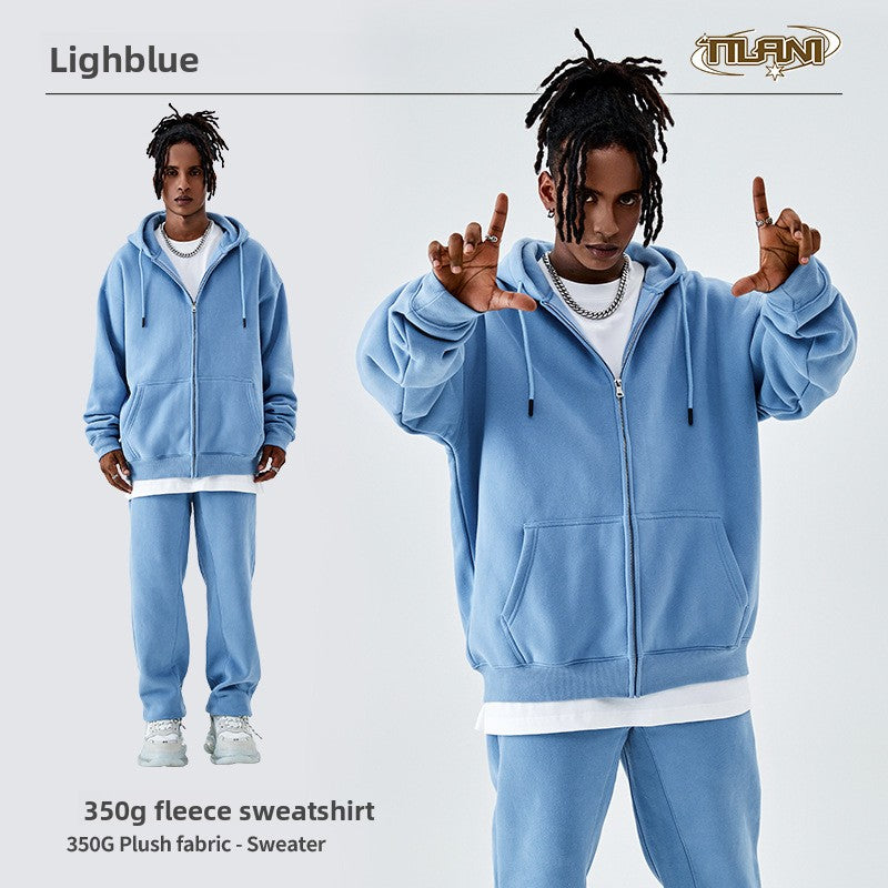 Solid-color hoodie
