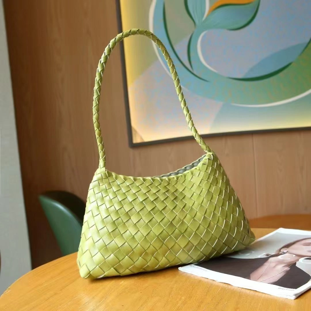 French Style Woven Shoulder Bag