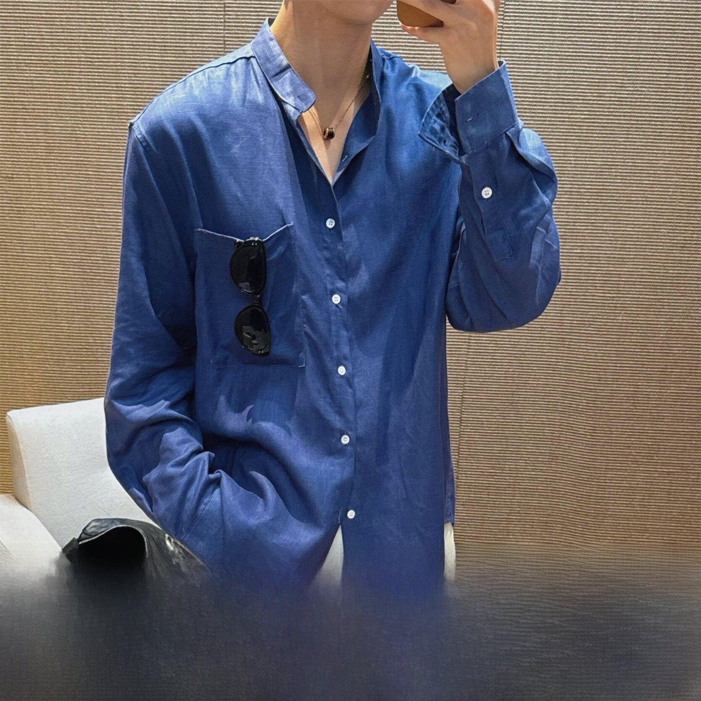 Men's Linen Long Sleeve Shirt