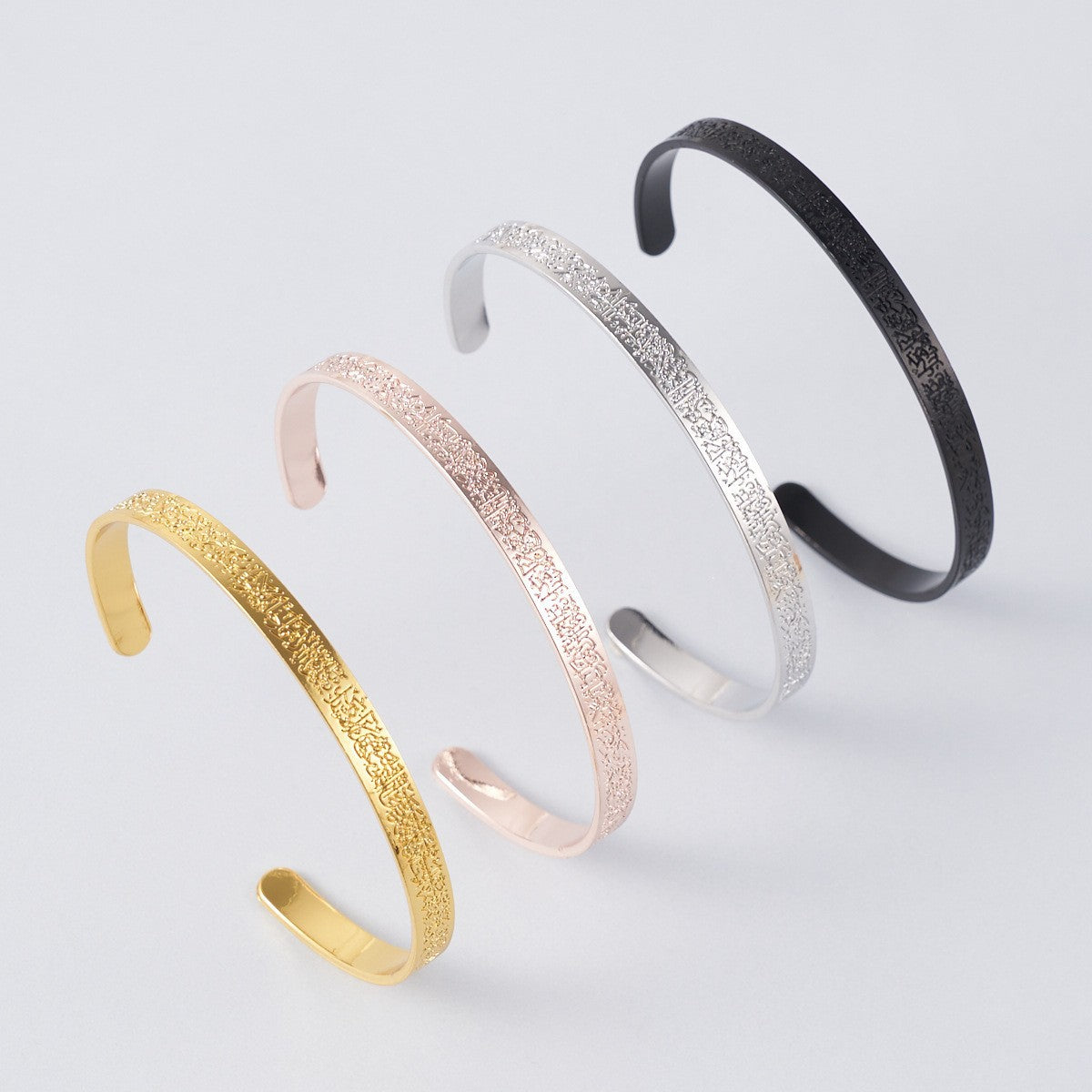 Rune Pattern Alloy C-Shaped Open Bracelet