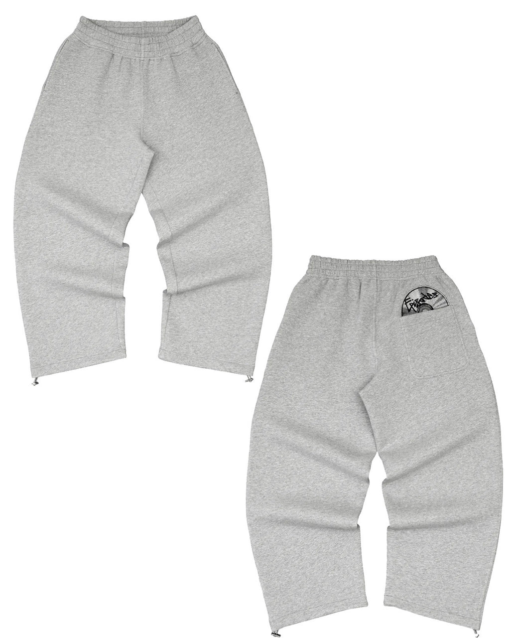 Retro Print Pullover Hoodie and Trousers Set