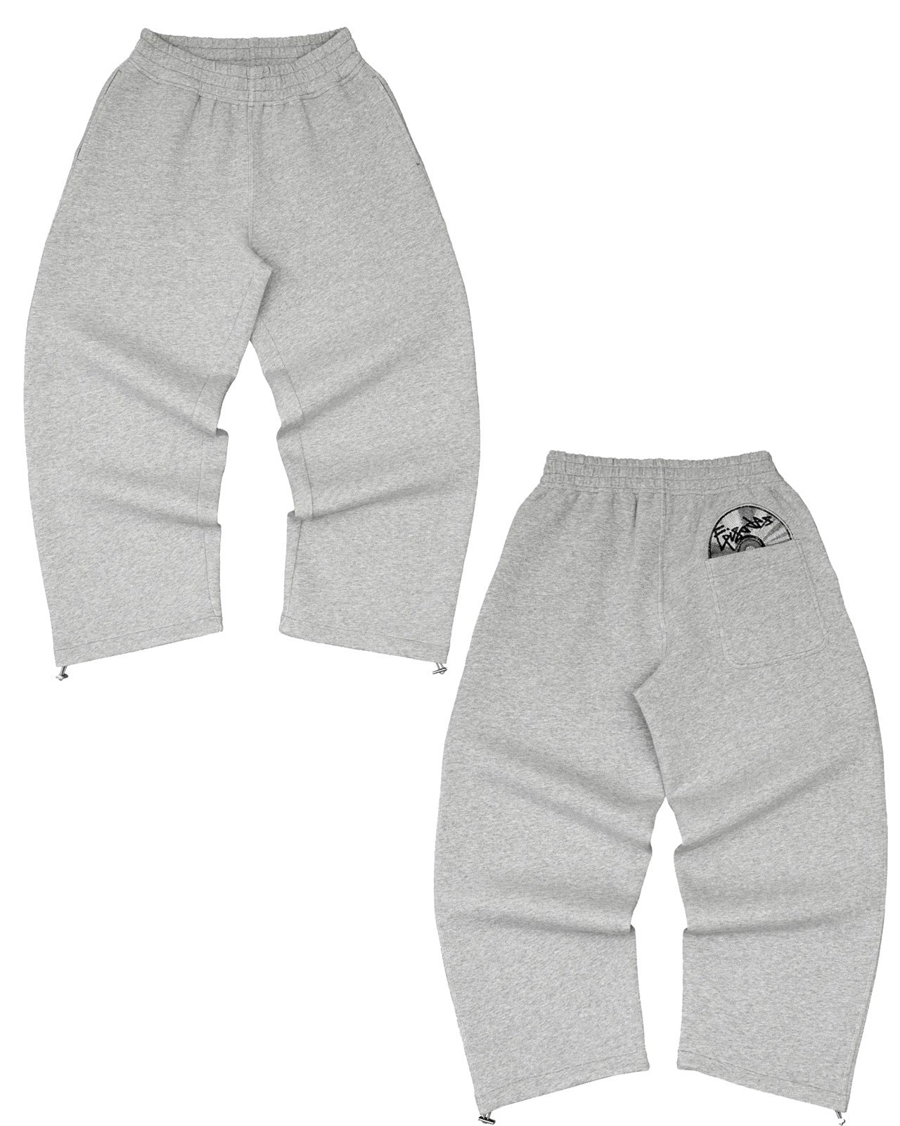 Retro Print Pullover Hoodie and Trousers Set