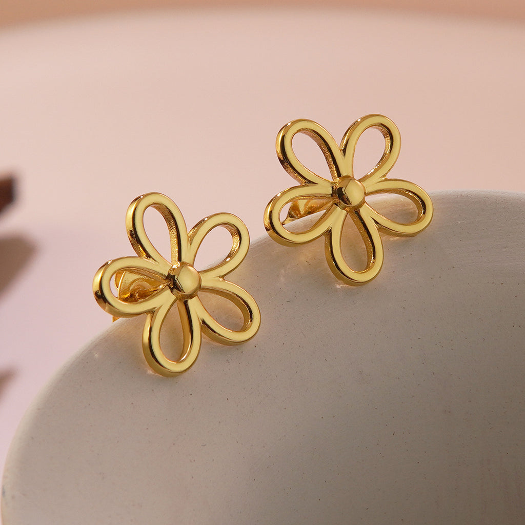Five-leaf flower earrings