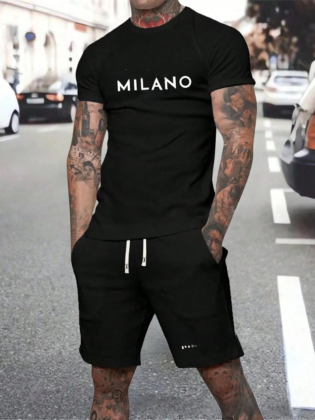 Printed short sleeves