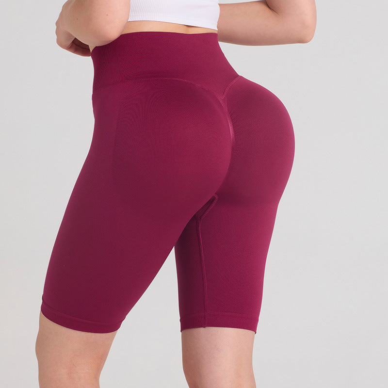 High Waist Compression Yoga Running Shorts