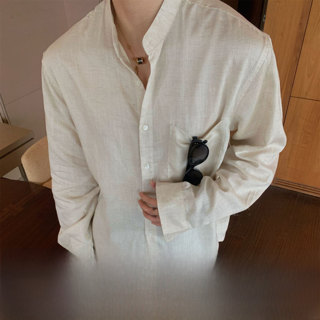 Men's Linen Long Sleeve Shirt