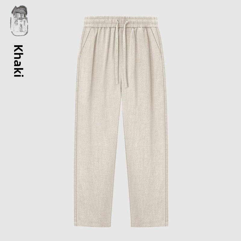 Men's Linen Blend Casual Trousers