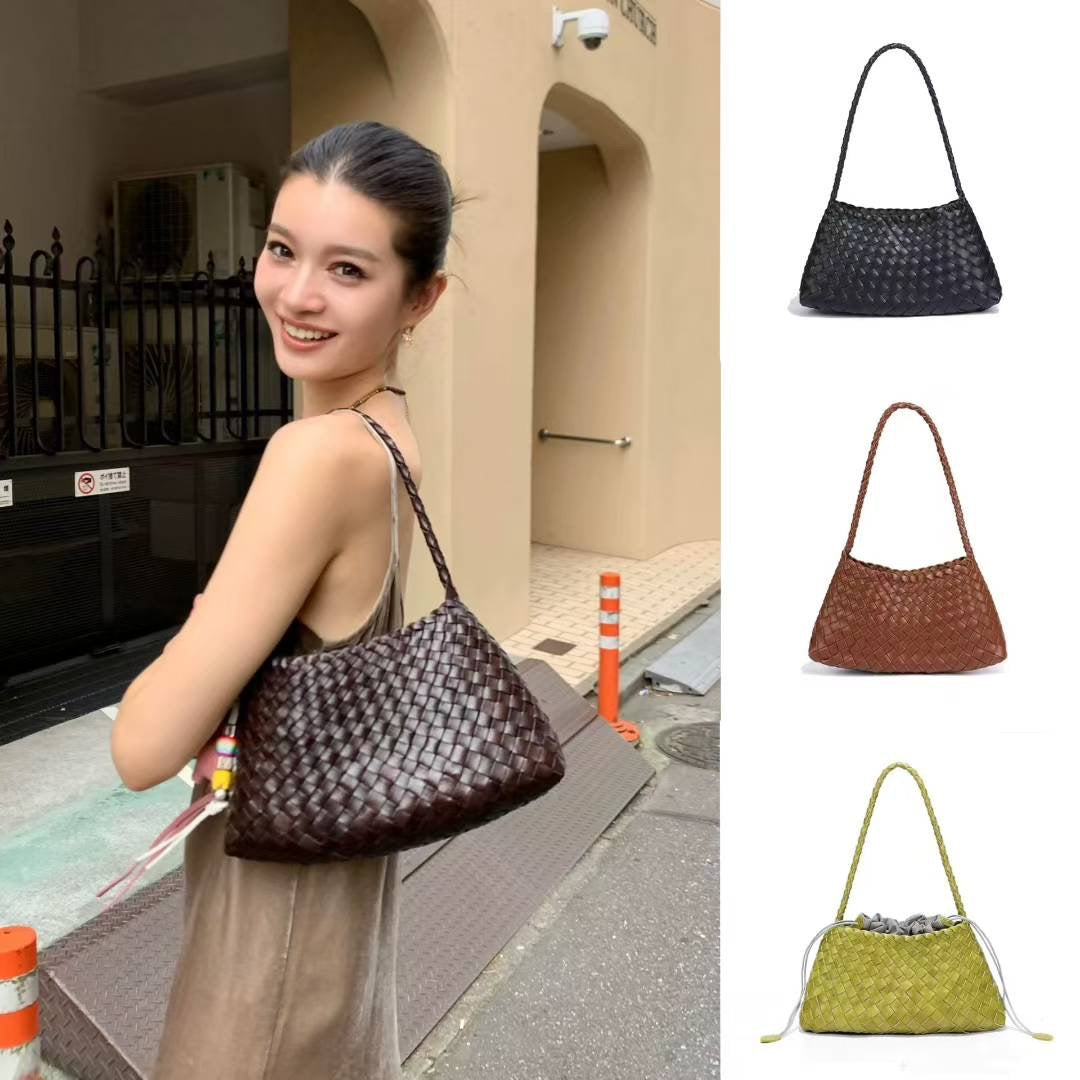 French Style Woven Shoulder Bag