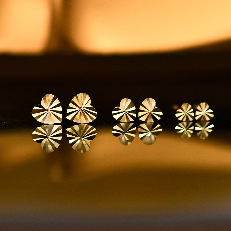Mini Heart Gold Ear Studs