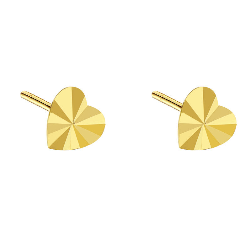 Mini Heart Gold Ear Studs