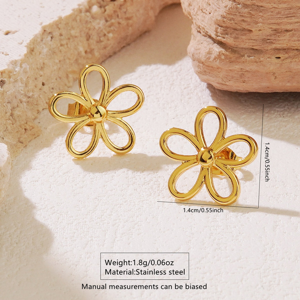 Five-leaf flower earrings