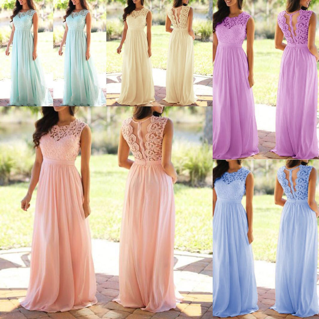 Lace Trimmed Chiffon Pleated Dress