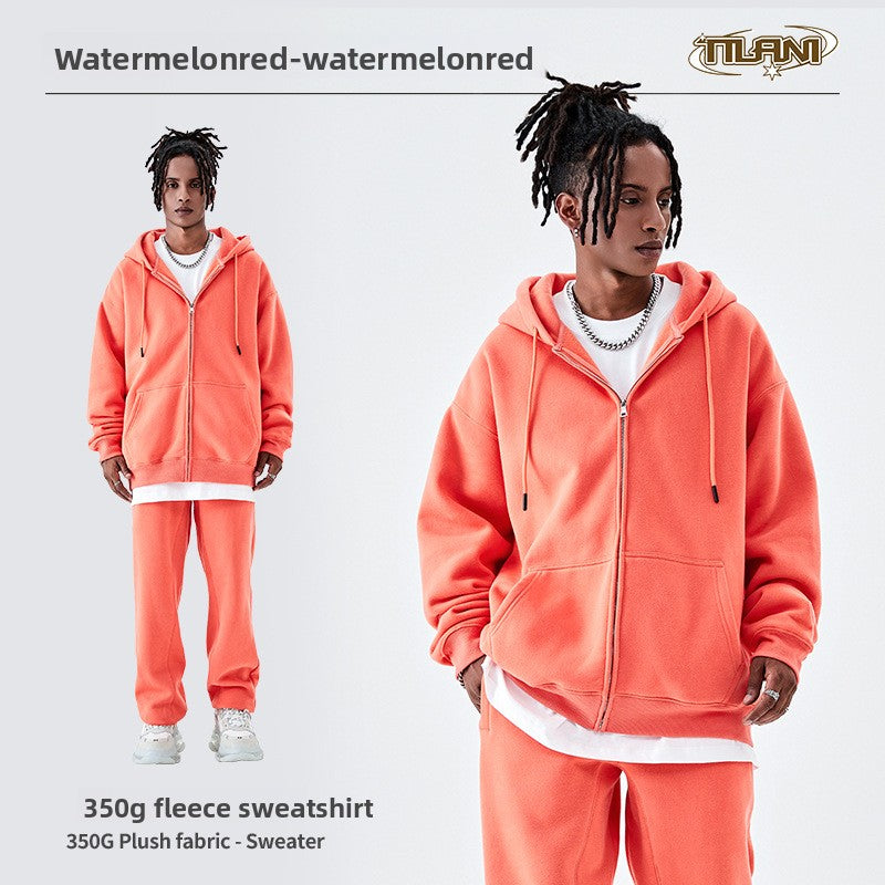 Solid-color hoodie