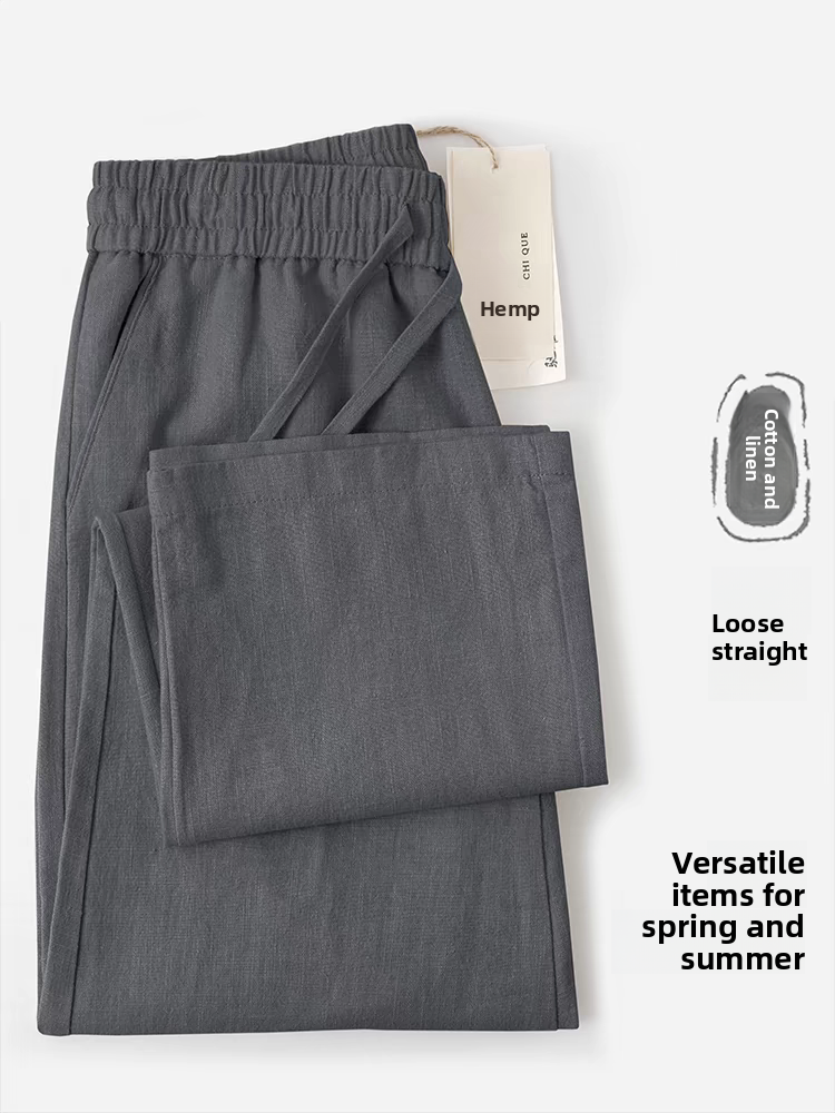 Mens Linen Casual Pants