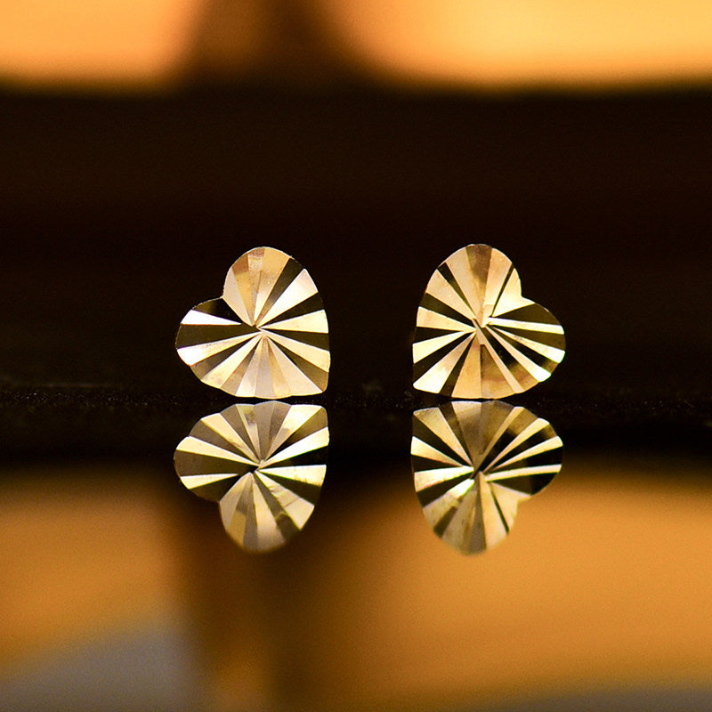 Mini Heart Gold Ear Studs